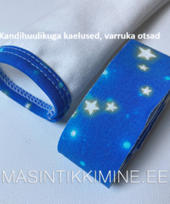 Kandihuulikuga kaelused ja varruka otsad. Pildil kandiriba ja kanditud varrukaots